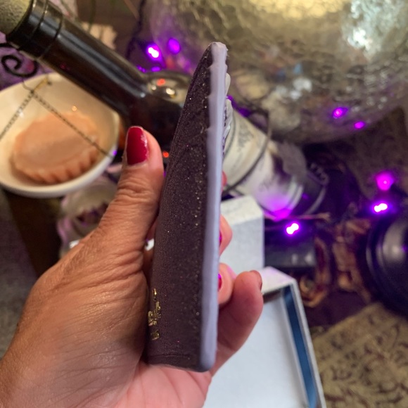 Authentic Kate Spade smooth glitter leather card case in box - Picture 6 of 8